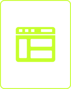 Minimal web design layout icon representing intentional design structure