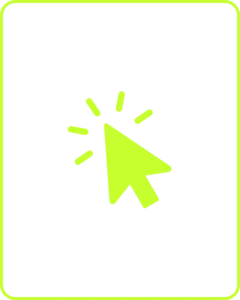 Cursor click icon symbolizing guided user flow and interaction