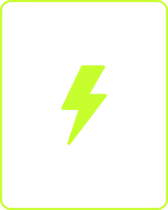 Lightning bolt icon symbolizing digital power and smart automation impact